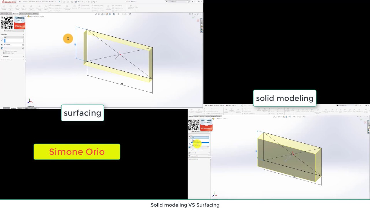 surface modeling vs solid modeling